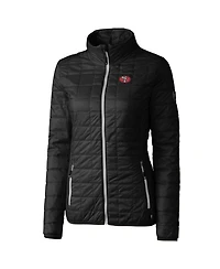 Cutter & Buck Women's Black San Francisco 49ers Throwback Logo Rainier PrimaLoft Eco Full-Zip Puffer Jacket