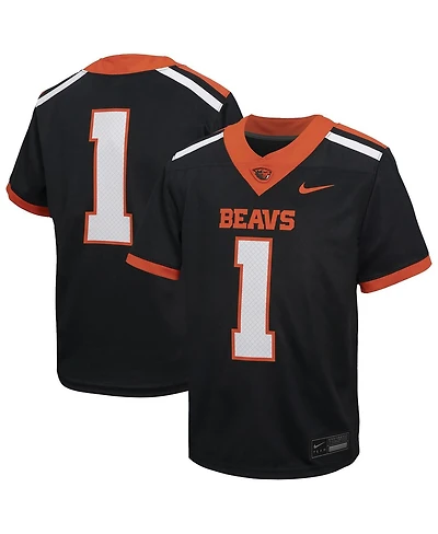 Nike Big Boys and Girls 1 Black Oregon State Beavers Untouchable Football Jersey