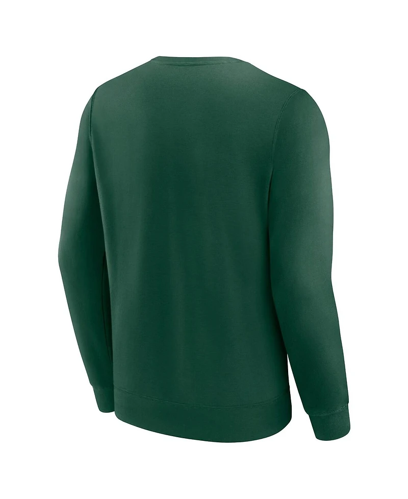 Fanatics Men's Green Northern Michigan Wildcats Short Name Pullover Sweatshirt