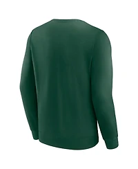 Fanatics Men's Green Northern Michigan Wildcats Short Name Pullover Sweatshirt