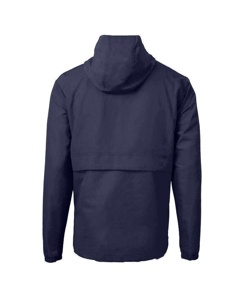 Cutter & Buck Men's Navy Seattle Seahawks Charter Eco Anorak Half-Zip Jacket