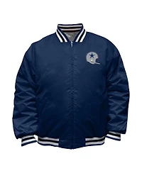 Mitchell & Ness Men's Navy/Silver Dallas Cowboys Big Tall Throwback Reversible Full-Zip Jacket