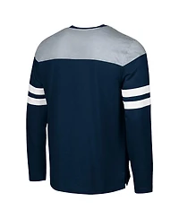 G-iii Sports by Carl Banks Men's Navy/Silver Dallas Cowboys Adaptive Hail Mary Long Sleeve T-Shirt