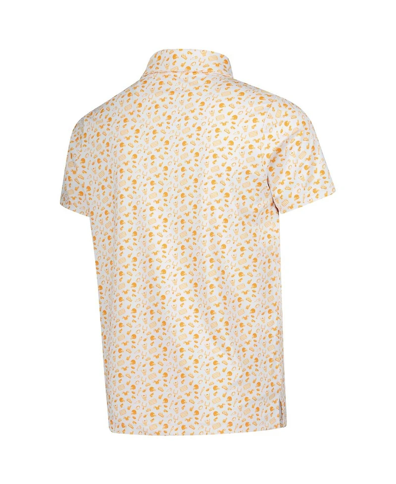 Garb Big Boys and Girls Tennessee Orange Tennessee Volunteers Tom Allover Print Performance Polo Shirt