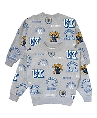 Gameday Couture Big Girls Gray Kentucky Wildcats Always On Repeat Pullover Sweatshirt