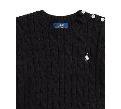 Polo Ralph Lauren Girls 2T-6X Crewneck Cable Knit Sweater