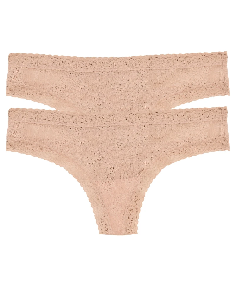 Natori Escape Stretch Lace Thong 2-Pack