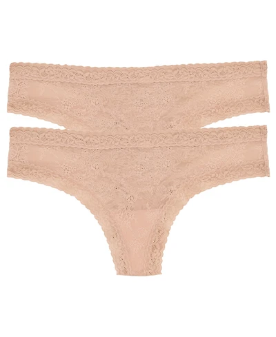 Natori Escape Stretch Lace Thong 2-Pack