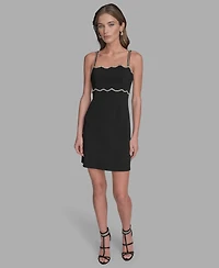 Bcbg Women's Rhinestone Trim Mini Dress