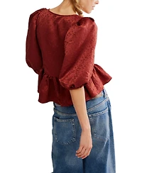 Free People Women's Scoop Neck Pamela Bow Top
