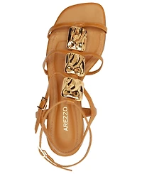 Arezzo Women's Gretta Gold Elegance Flat Sandals