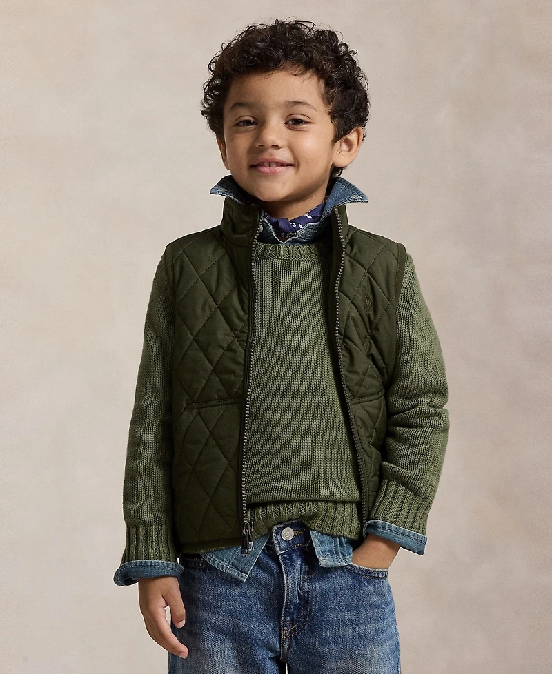 Polo Ralph Lauren Toddler and Little Boys 2-7 Fleece-Lined Quilted Vest