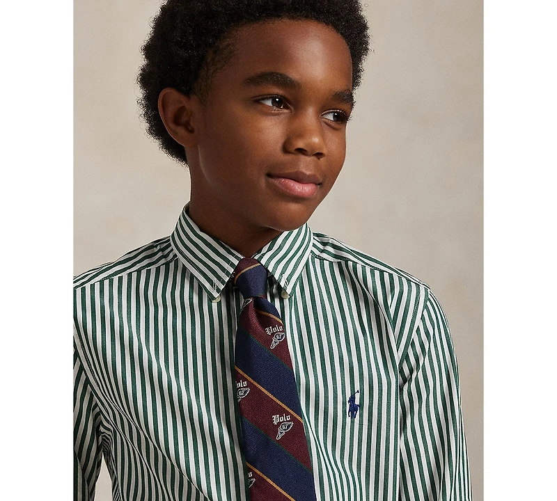 Polo Ralph Lauren Big Boys Plaid Brushed Cotton Oxford Work shirt