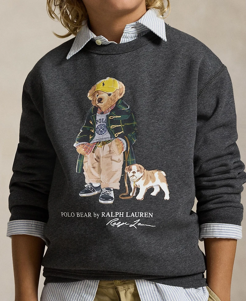 Polo Ralph Lauren Big Boys Bear Heathered Fleece Sweatshirt