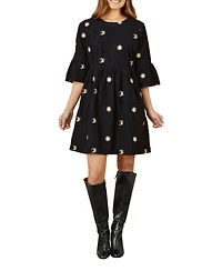 Yumi Women's Cosmic Embroidered Cord Mini Dress