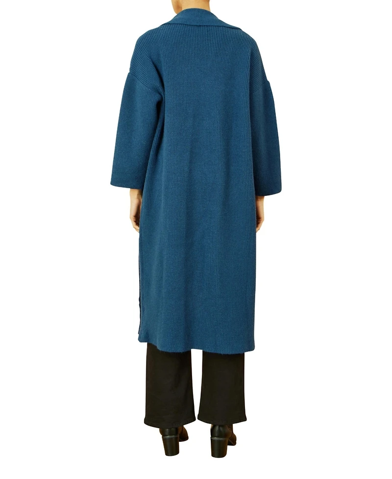 Yumi Women's Knitted Maxi Cardigan With Pockets