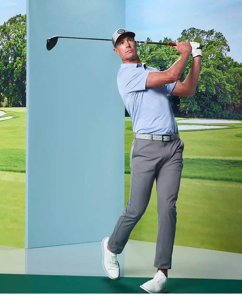 Pga Tour Men's Moisture Wicking Active-Waistband Golf Pants