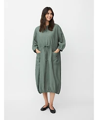 Masai Copenhagen Women's MaNymosa 3/4 Sleeve Loose Fit Midi Dress