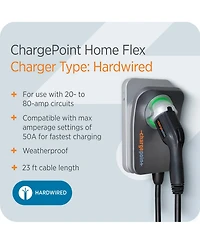 ChargePoint 240V Smart Flex Hardwire Charge Station for 20-80A Circuit Breakers