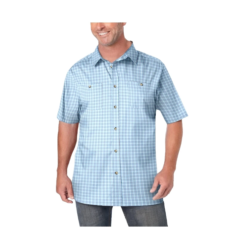 KingSize Big & Tall Check Short-Sleeve Sport Shirt