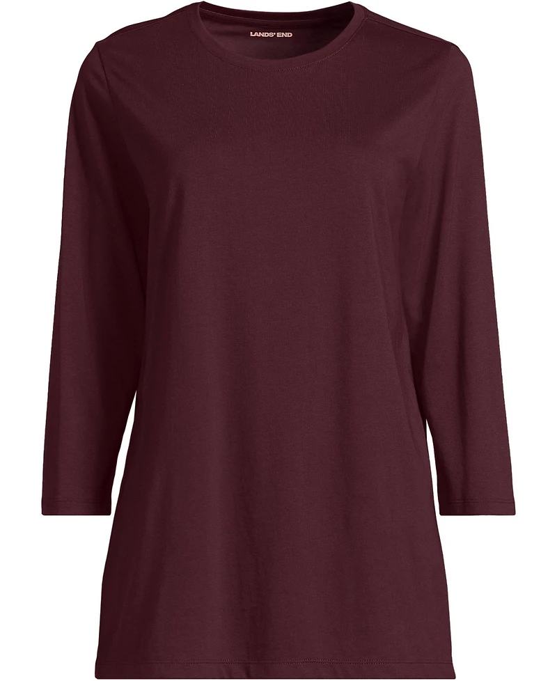 Lands' End Plus 3/4 Sleeve Cotton Supima Tunic