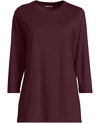 Lands' End Plus 3/4 Sleeve Cotton Supima Tunic