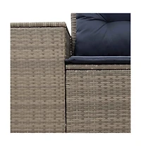 Patio Sofa with Cushions -Seater Poly Rattan