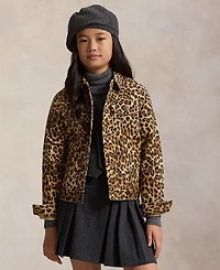 Polo Ralph Lauren Girls 7-16 Leopard-Print Trucker Jacket