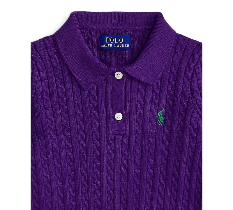Polo Ralph Lauren Girls 2T-6X Mini-Cable Sweater