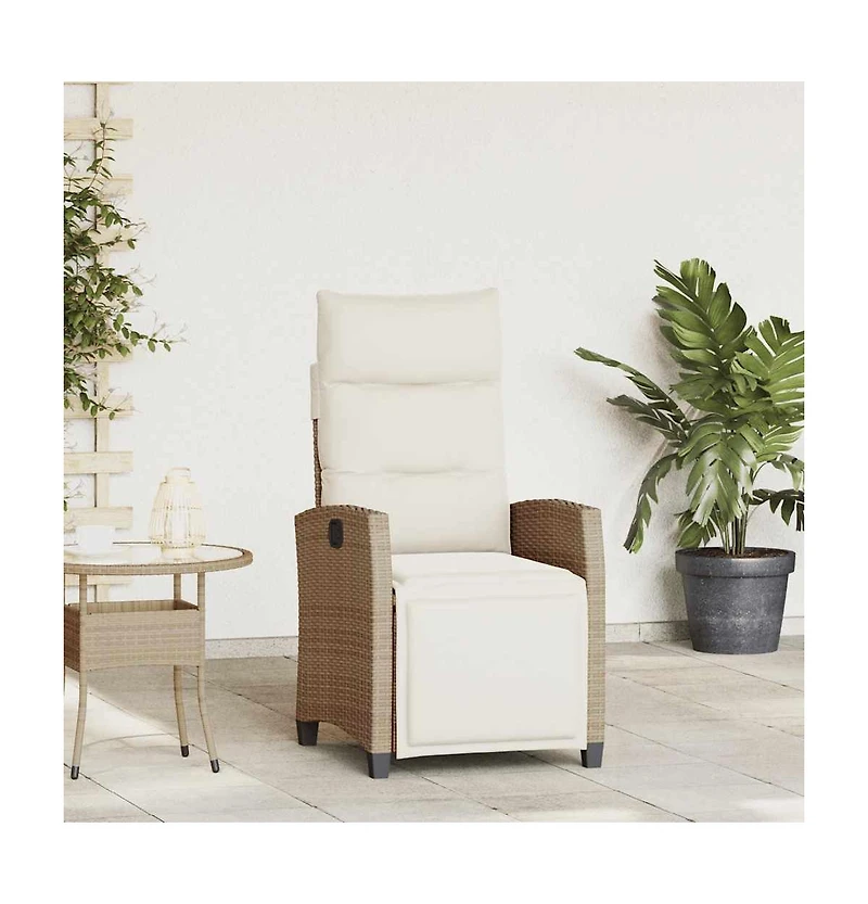 vidaXL Reclining Patio Chair Foldable Reclining Garden Chair Rectangular