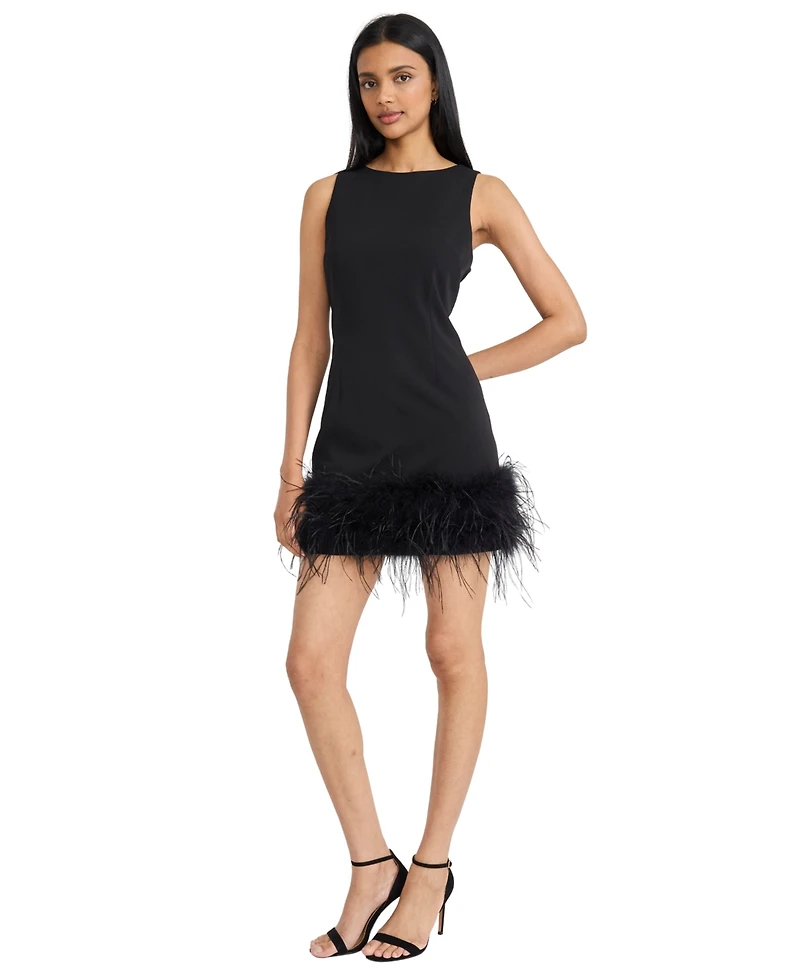 Donna Morgan Women's Feather Bottom Mini Dress