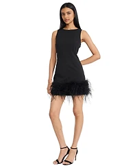 Donna Morgan Women's Feather Bottom Mini Dress
