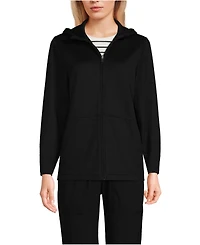 Lands' End Men's Unisex Grid Tech Hooded Zip Front Jacket