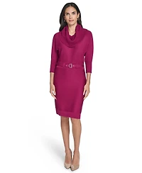 Jessica Howard Women's Belted Sweater Dress