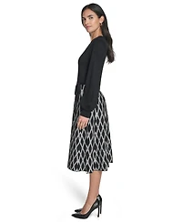 Jessica Howard Women's Fit and Flare Midi Sweater Dress