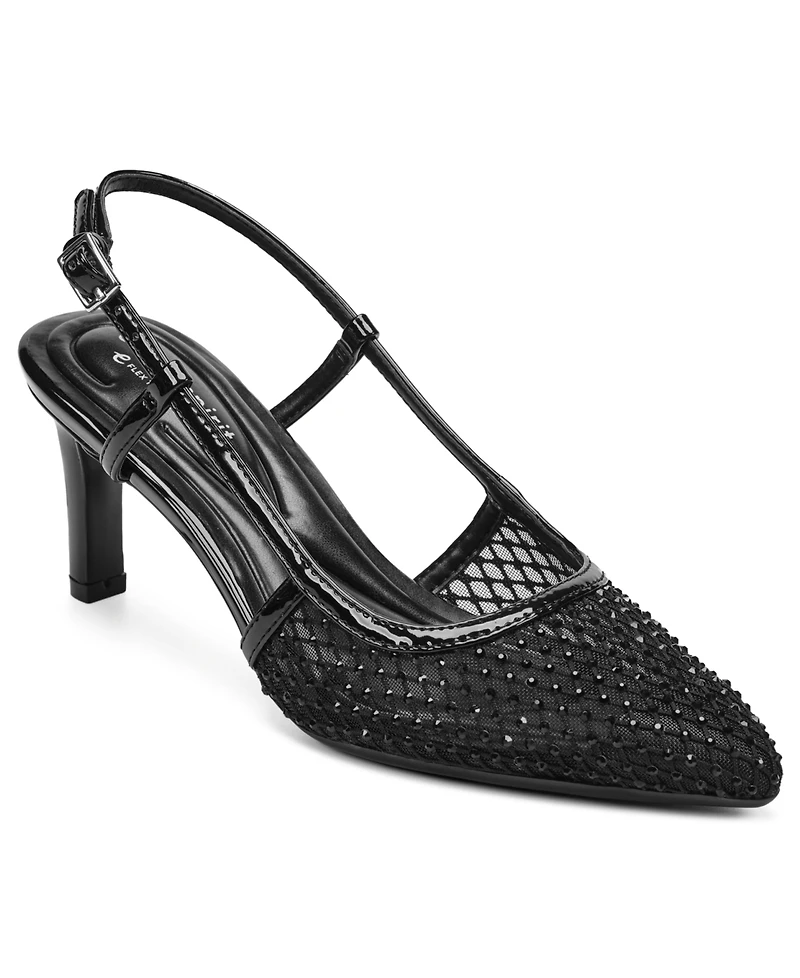 Easy Spirit Women's Ravin eFlex Embellished Mesh Slingback Pumps