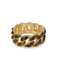 Patricia Nash Resin Tortoise Matte Gold-Tone Stretch Link Bracelet