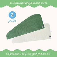 Turbie Twist Microfiber 2 Pack (Kashmir, Frosted Mint)
