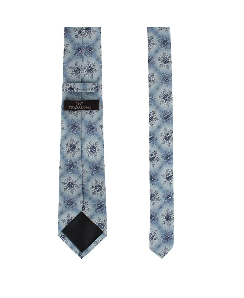 Trafalgar Men's Clarence The Classy Snowflake Silk Holiday Necktie