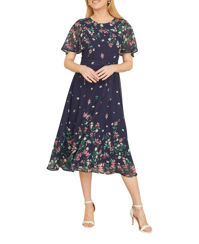 Yumi Women's Daisy Mirror Placement Skater Dress