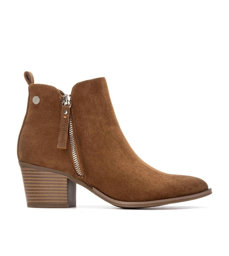 Xti Women's Block Heel Suede Ankle Booties Refresh Collection By Xti