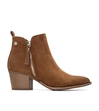 Xti Women's Block Heel Suede Ankle Booties Refresh Collection By Xti