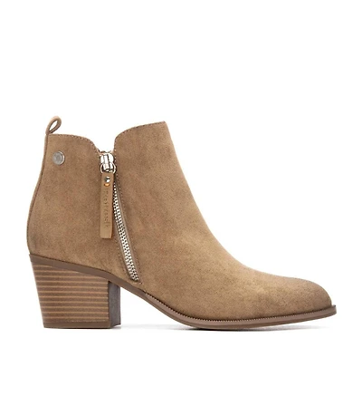 Xti Women's Block Heel Suede Ankle Booties Refresh Collection By