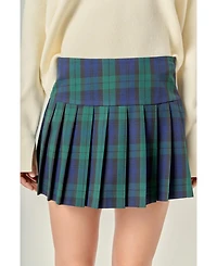English Factory Women's Plaid Skort