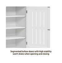 4-Tier Adjustable Shoe Storage Cabinet with 1 Drawer White