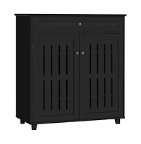 4-Tier Adjustable Shoe Storage Cabinet with 1 Drawer White