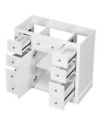 Casainc 36" Bathroom Vanity, Cabinet Base Only, One and Six Drawers