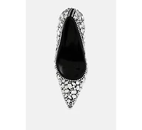 London Rag Womens Iceout Diamante & Rhinestone Embellishments Pumps