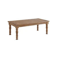 Intercon Turned Leg Coffee Table, 52x28 in Sandwash