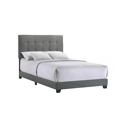 Intercon Addyson Full Uph Bed in Addyson Gunmetal Fabric